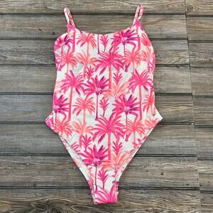 Shade & Shore Palm Print One-Piece Swimsuit - Size L